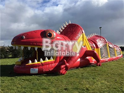 PVC Material multi-function Animal theme inflatable obstacle course BY-OC-009